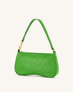 Eva Shoulder Handbag - Grass Green Ostrich