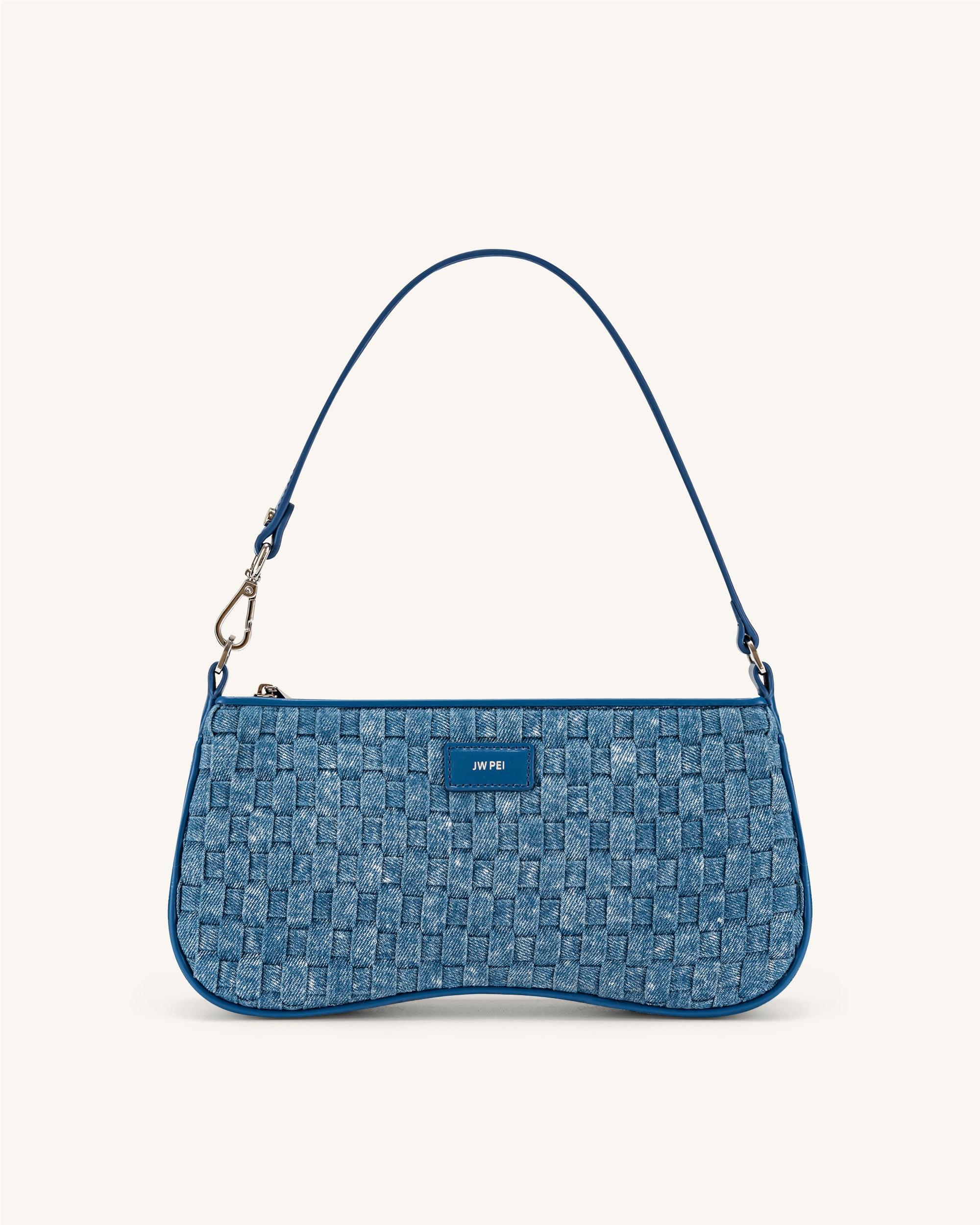 blue denim shoulder bag