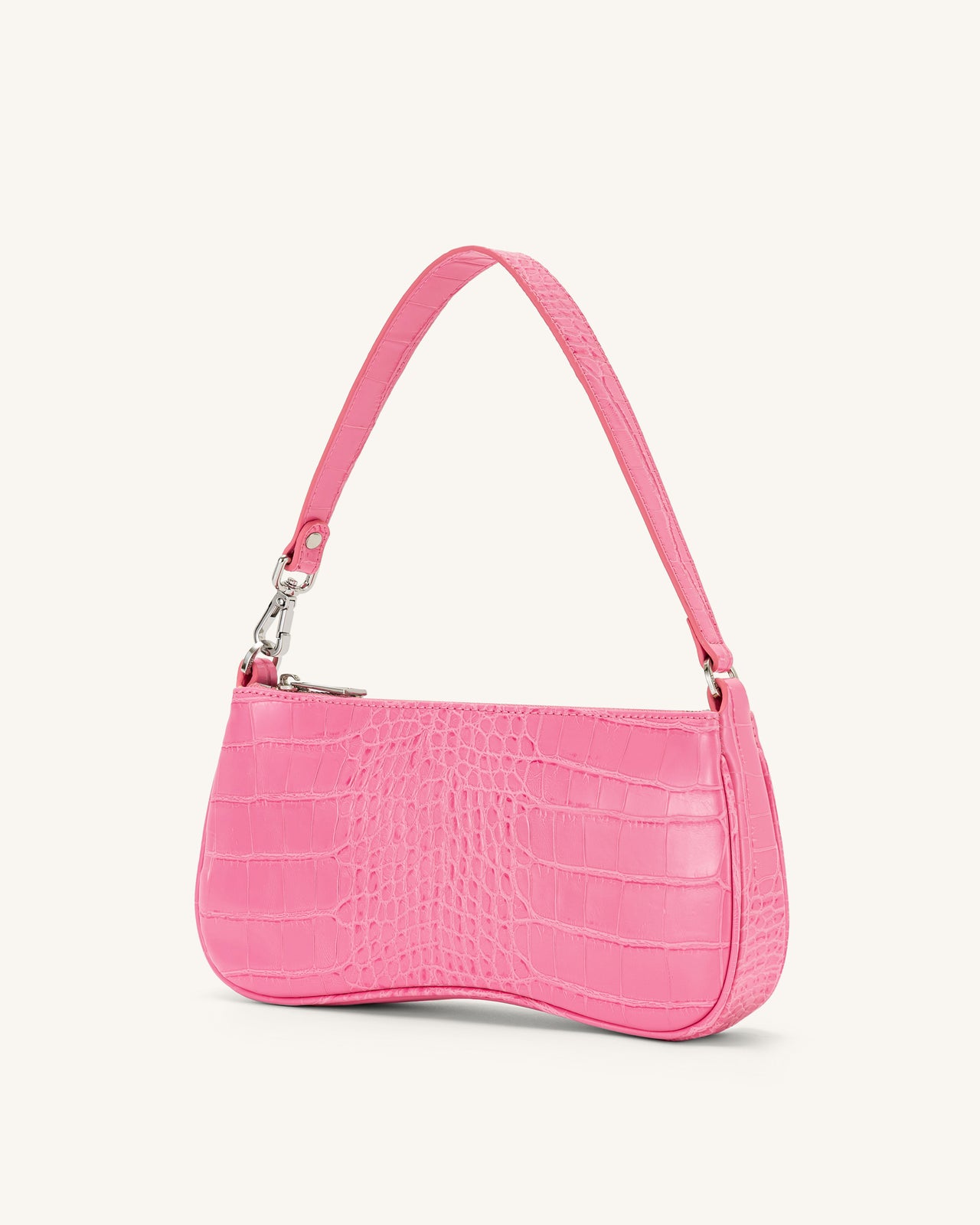 Eva Shoulder Bag - Hot Pink Croc