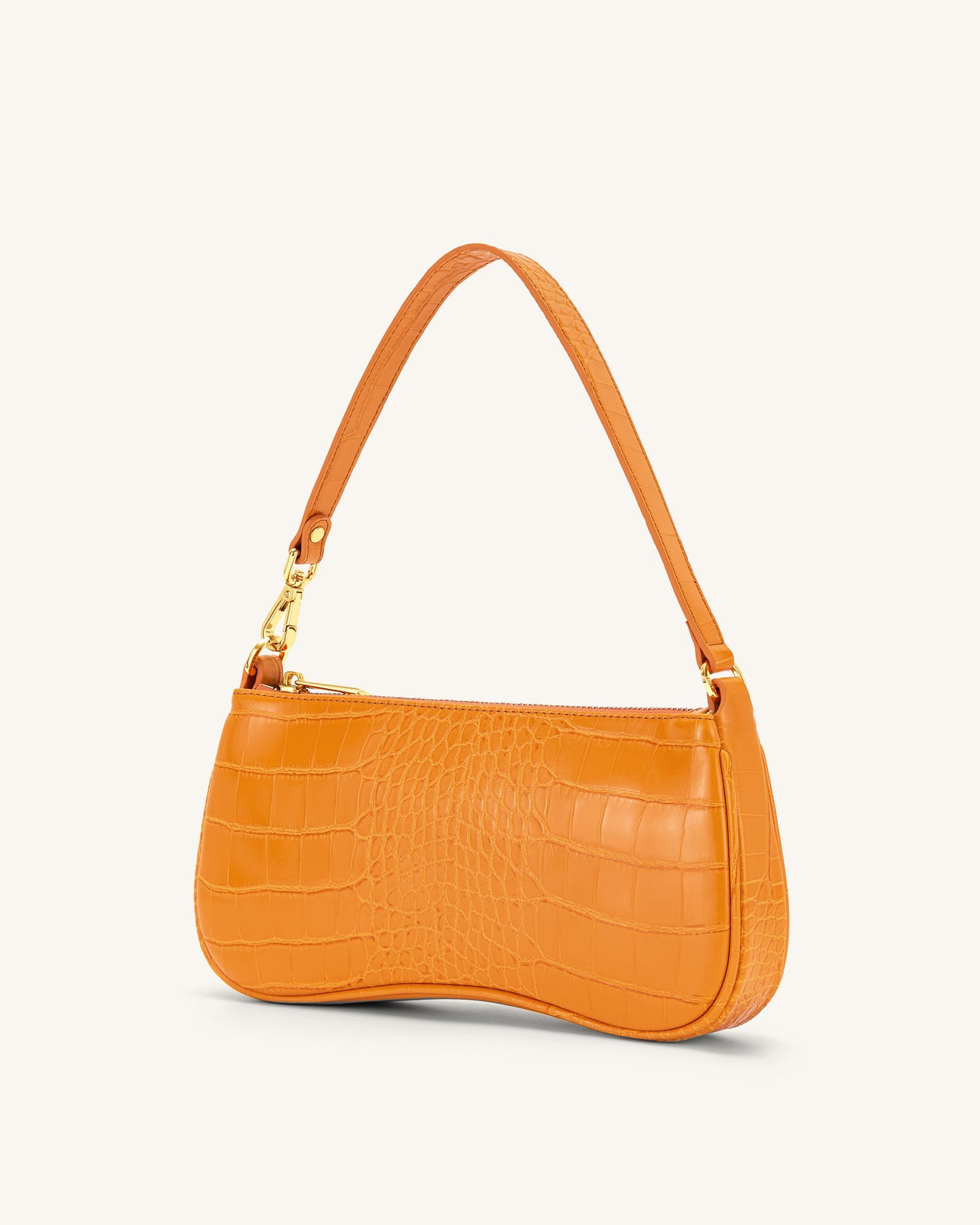 Eva Shoulder Bag - Apricot Yellow Croc