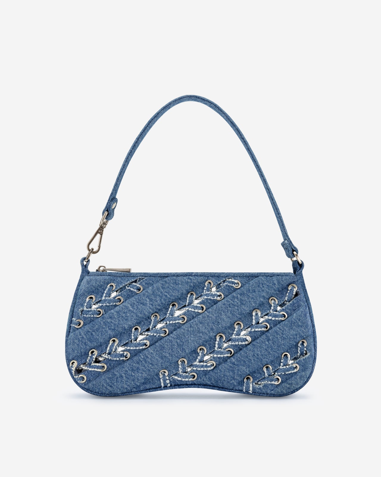 Eva Denim Straps Shoulder Bag - Blue