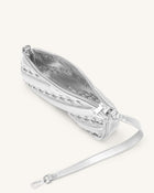 Eva Metallic Straps Shoulder Bag - Silver