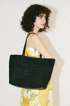 Cathy Nylon Tote Bag - Black