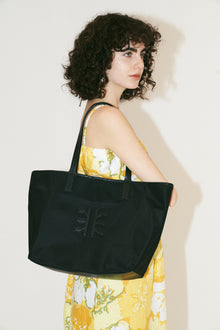 Cathy Nylon Tote Bag - Black