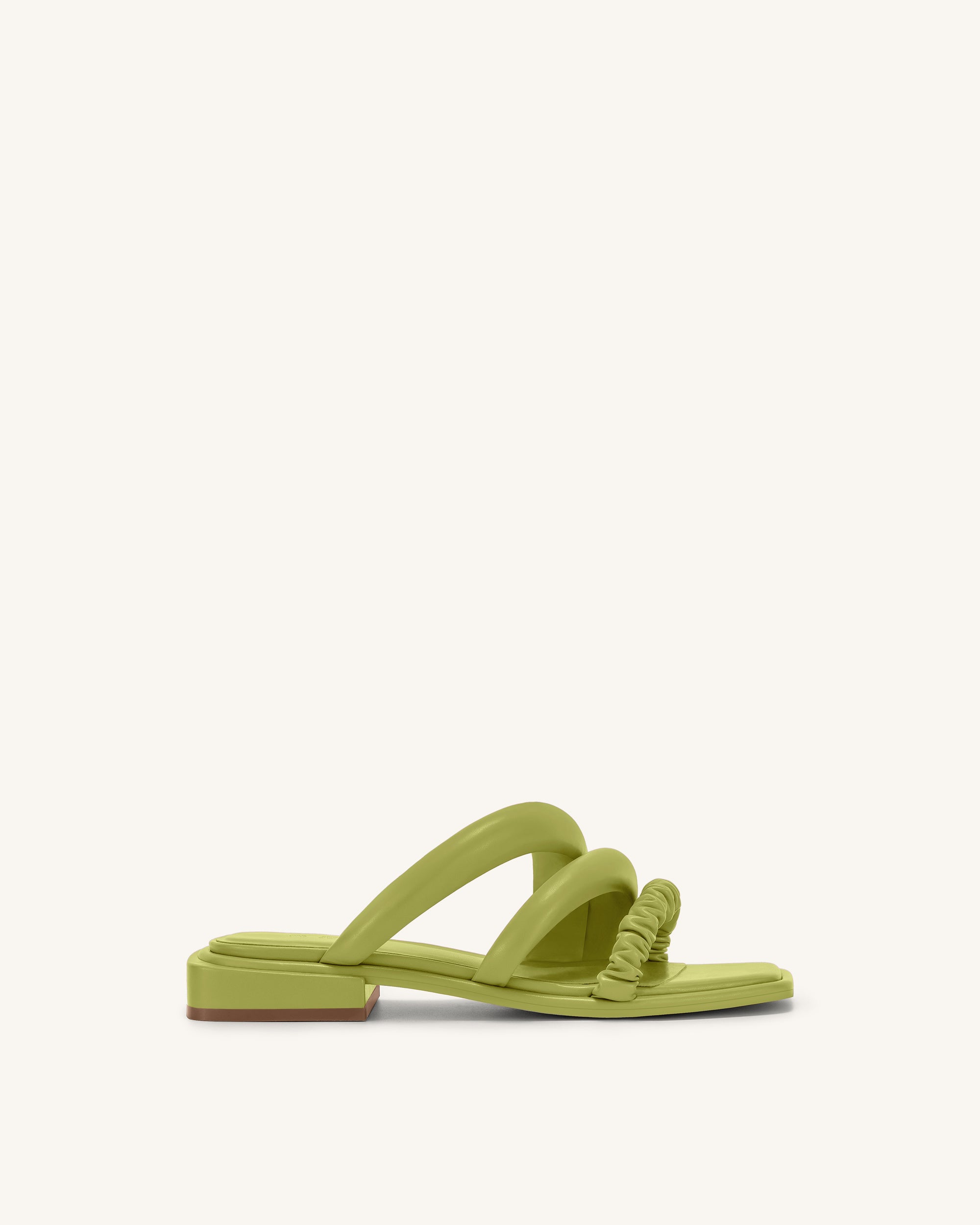Lime green online flat sandals