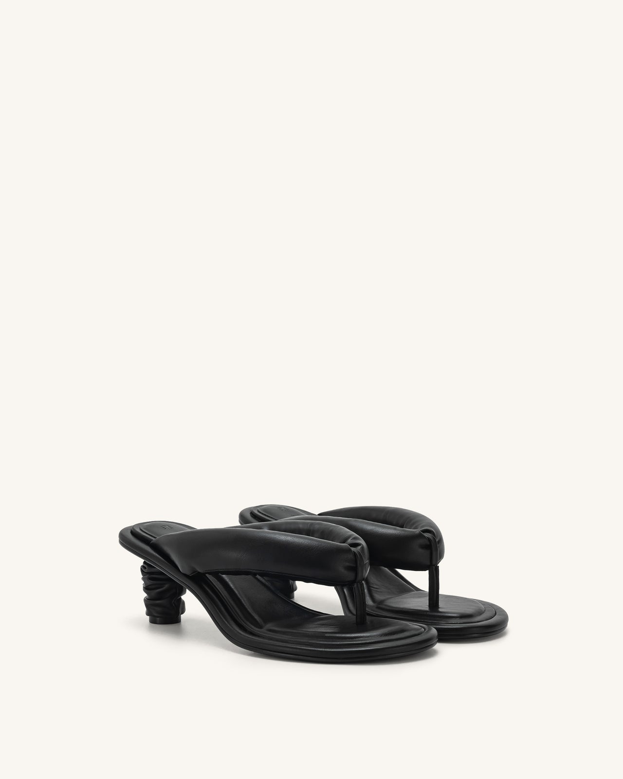 Talia Puffed Sandal - Black