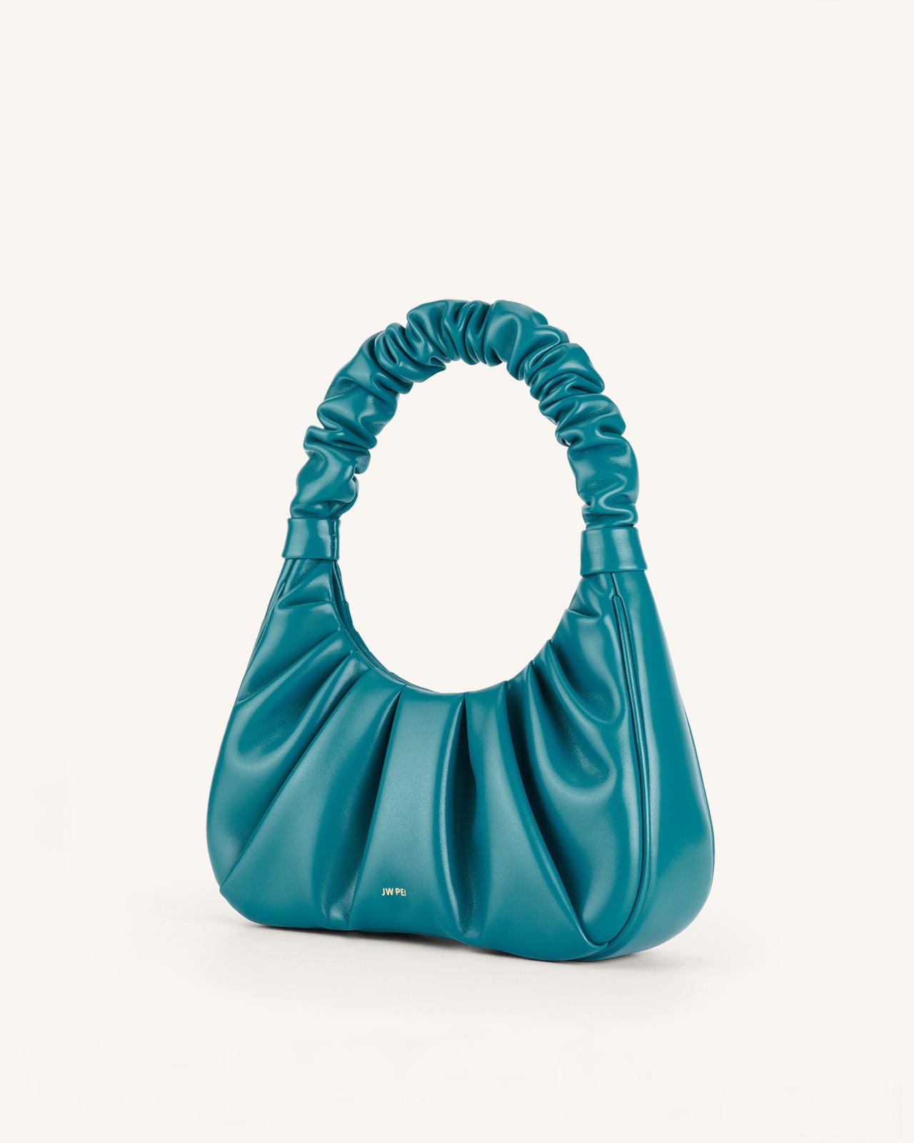 Gabbi Ruched Hobo Handbag - Peacock Blue