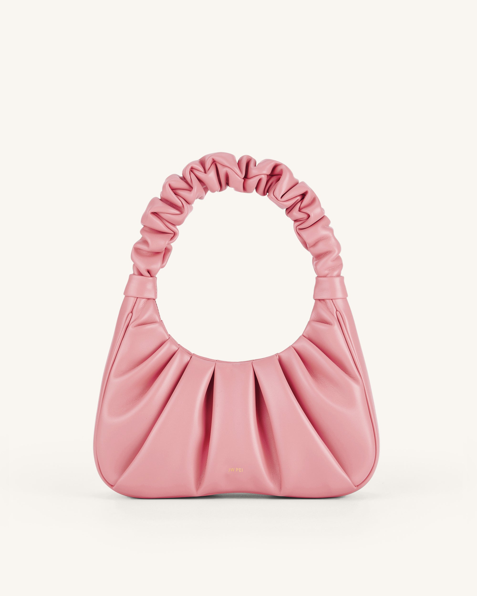 Gabbi Crushed Ruched Hobo Handbag - Bright Pink Online Shopping - JW Pei