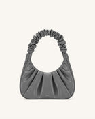 Gabbi Ruched Hobo Handbag - Gray
