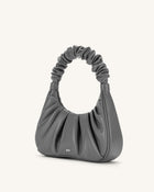 Gabbi Ruched Hobo Handbag - Gray