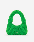 Gabbi Faux Fur Hobo Handbag - Grass Green