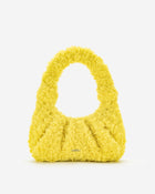 Gabbi Faux Fur Hobo Handbag - Yellow