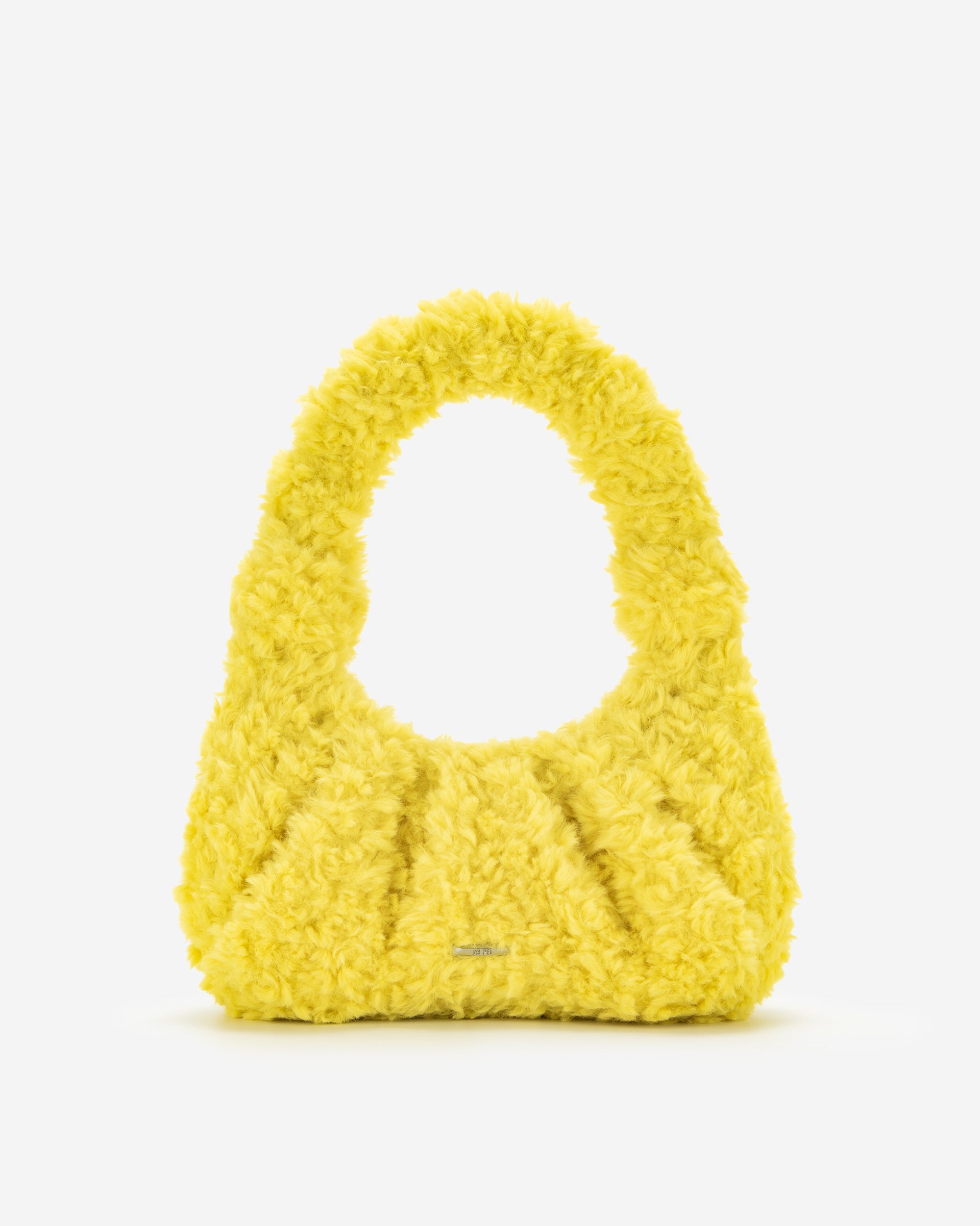 Gabbi Faux Fur Hobo Handbag - Yellow