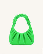 Gabbi Ruched Hobo Handbag - Neon Green