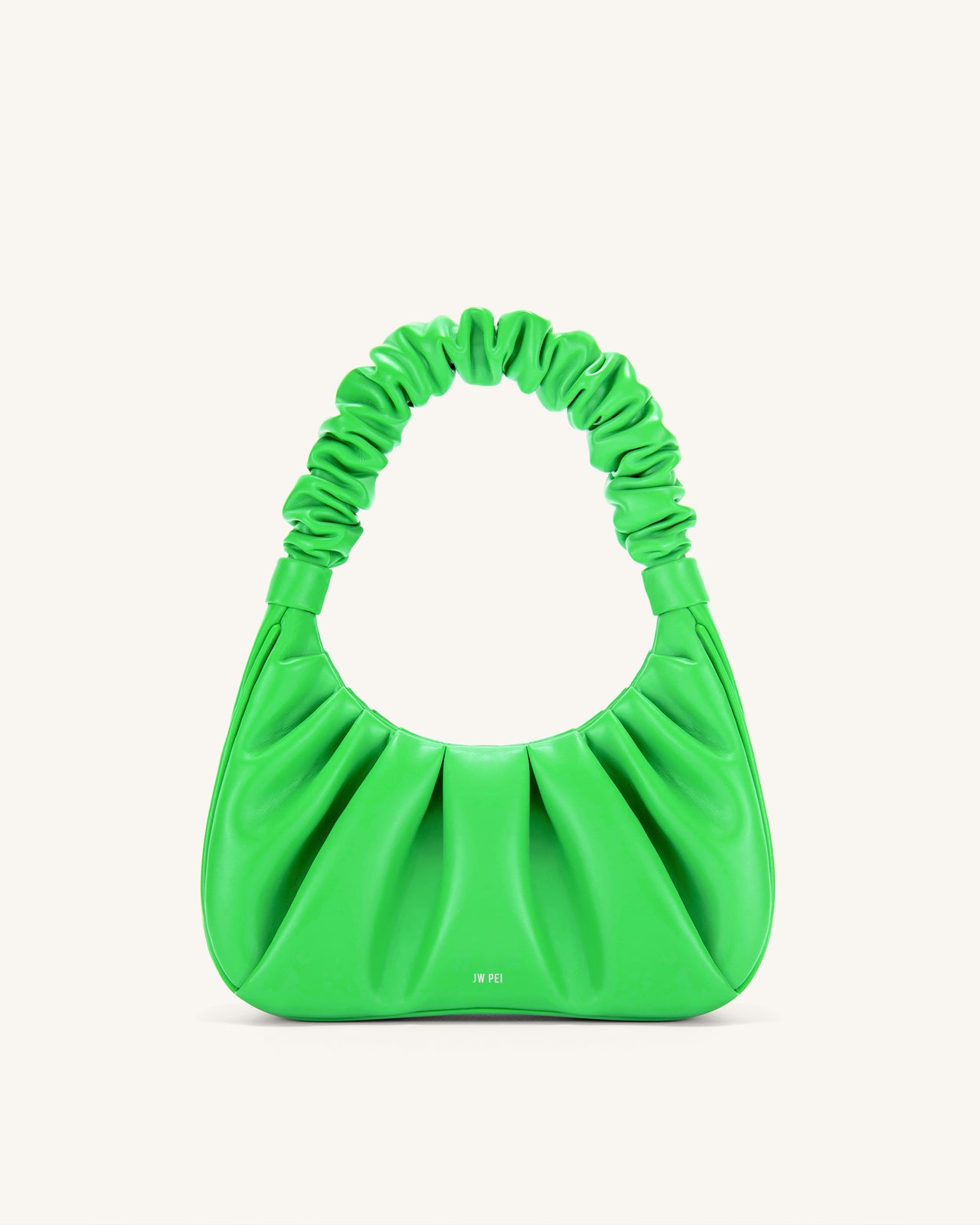 Gabbi Ruched Hobo Handbag - Neon Green