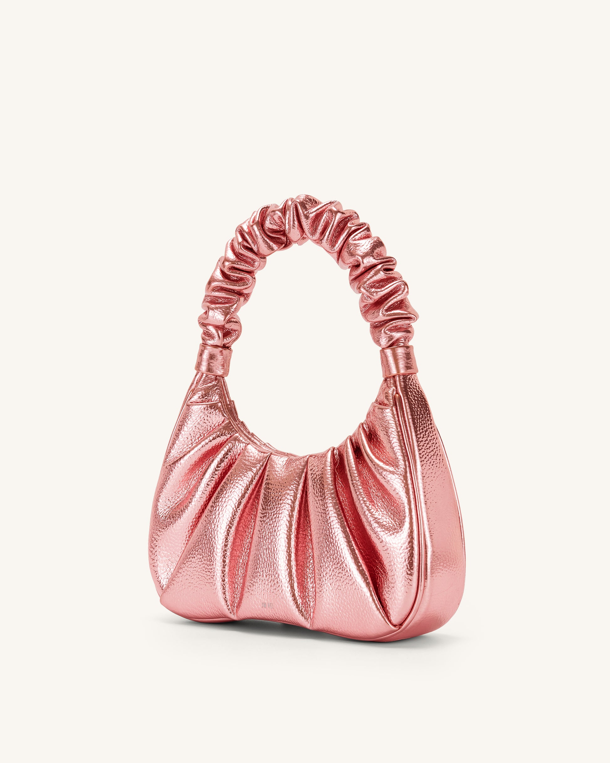 Gabbi Metallic Ruched Hobo Handbag - Pink - JW PEI