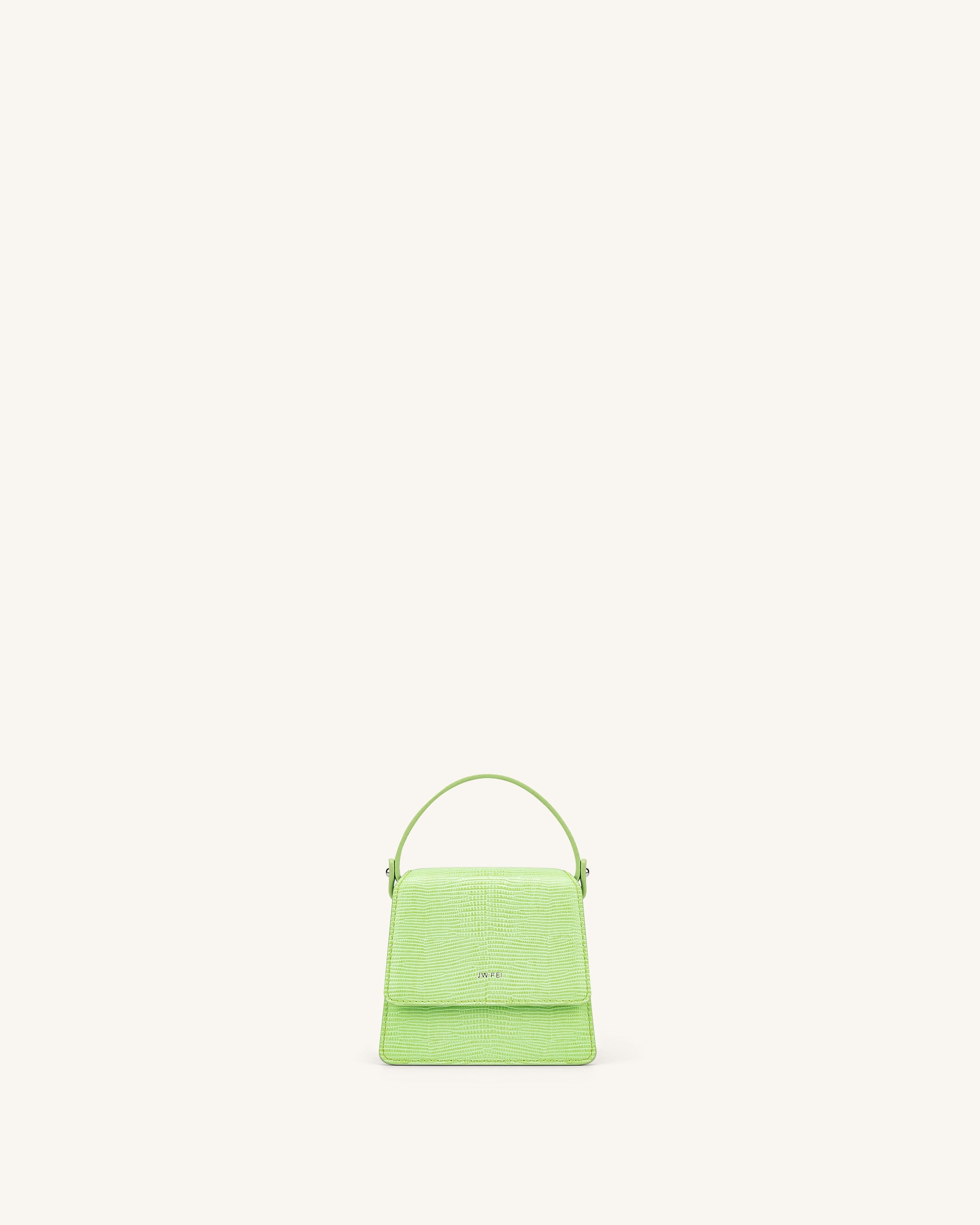 Fae Mini Top Handle Bag Lime Green Lizard