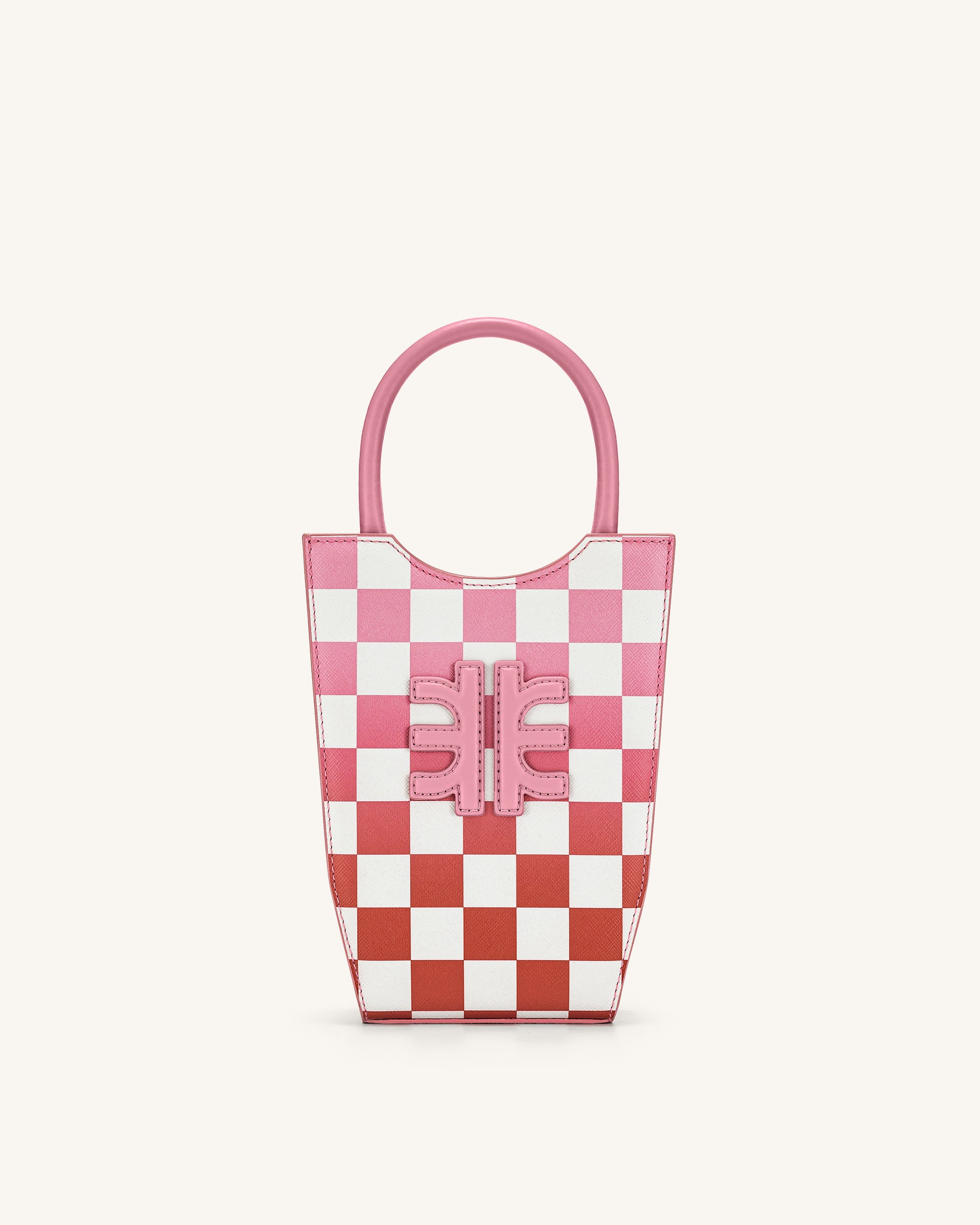 FEI Gradient Checkerboard Phone Bag - Begonia Pink & Red
