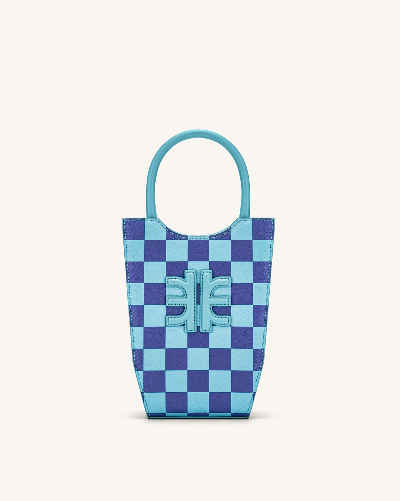 FEI Checkerboard Phone Bag - Light Blue & Dark Blue
