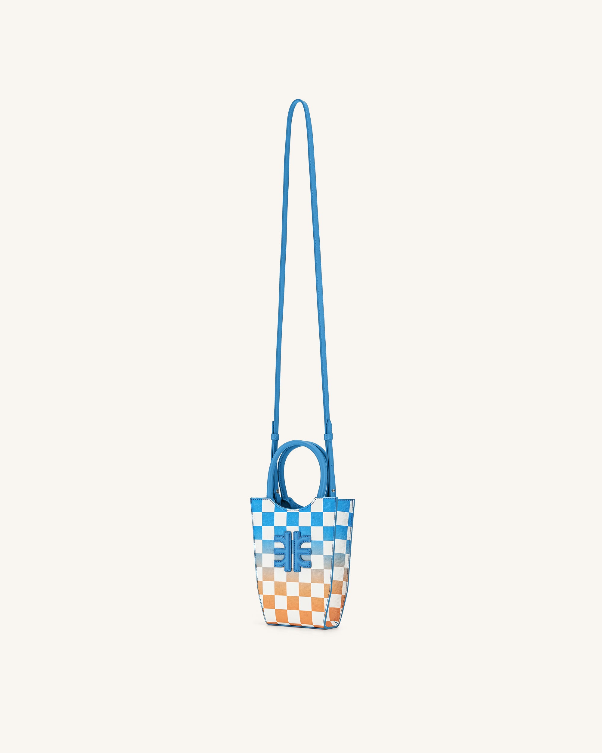 FEI Checkerboard Phone Bag - Light Blue & Dark Blue - JW PEI