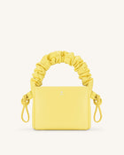 Rylee Pleated Drawstring Top Handle Bag - Light Yellow