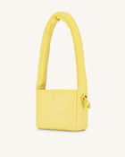 Rylee Pleated Drawstring Top Handle Bag - Light Yellow