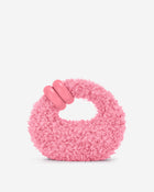 Abacus Faux Fur Top Handle Bag - Pink