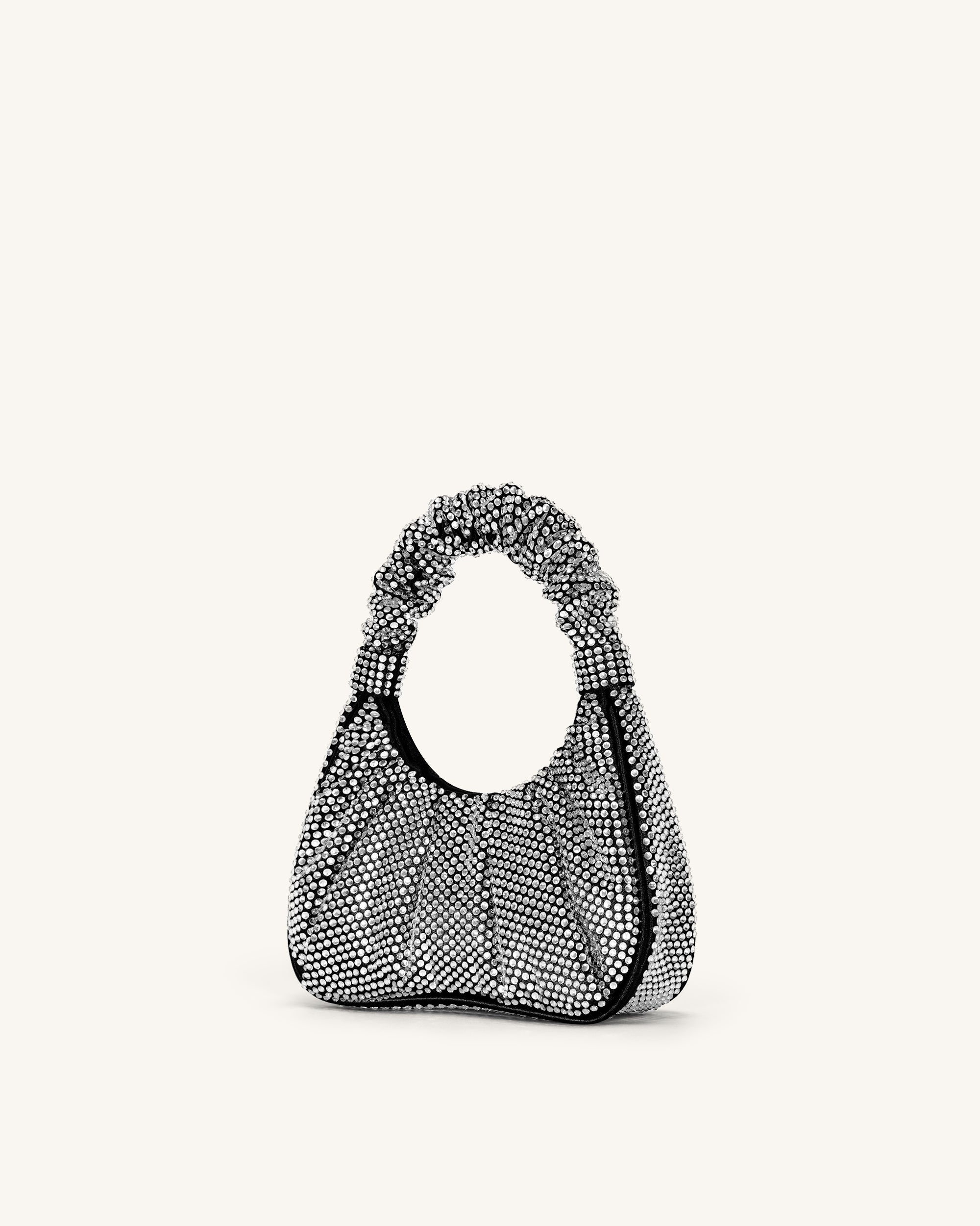  JW PEI Women's Gabbi Artifical Crystal Medium Ruched Hobo  Handbag - Anthracite : Clothing, Shoes & Jewelry