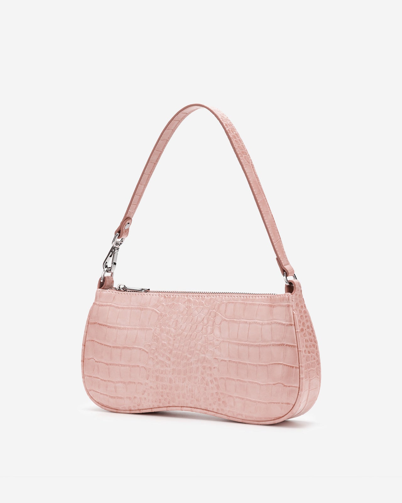 Eva Shoulder Handbag - Pink Croc