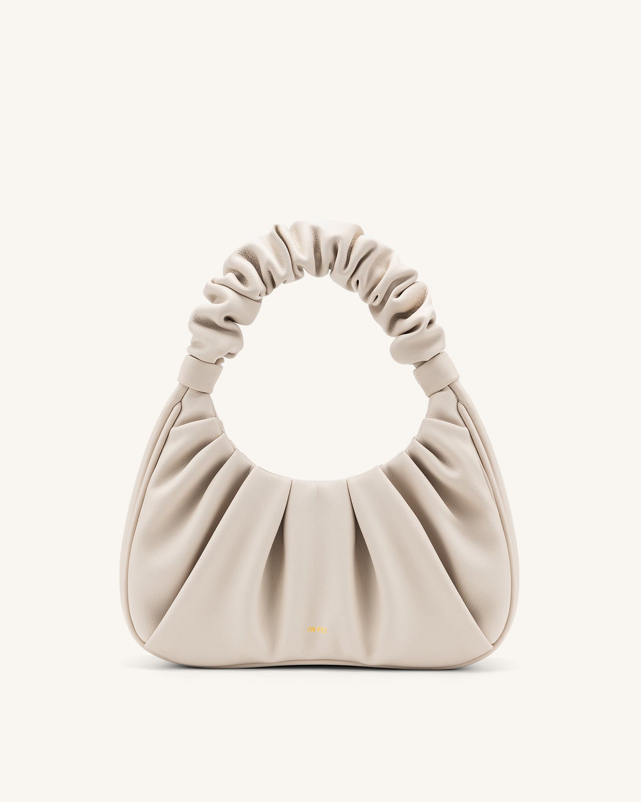 Gabbi Ruched Hobo Handbag - Ivory
