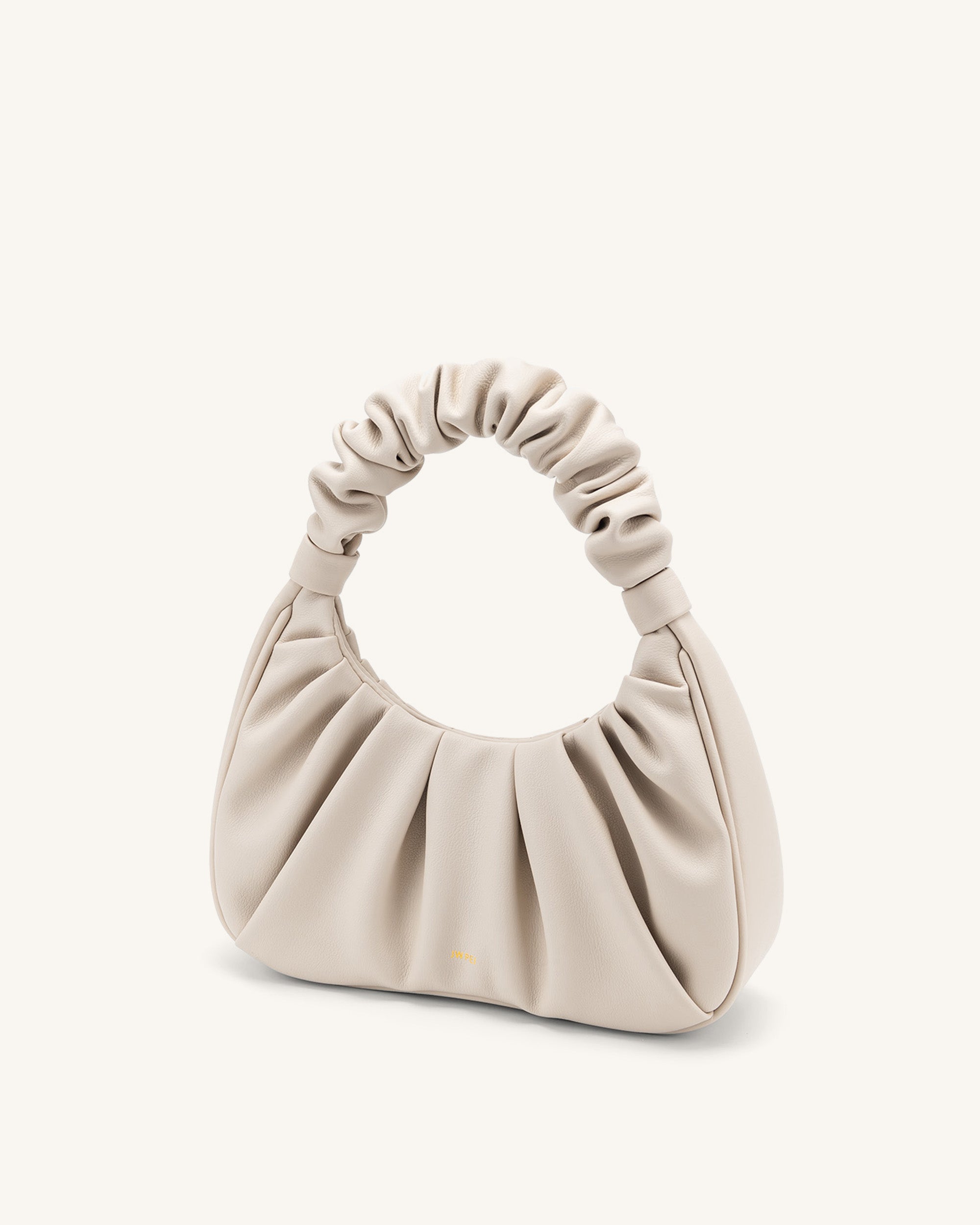 Cream Extreme Ruched Handle Shoulder Bag | PrettyLittleThing