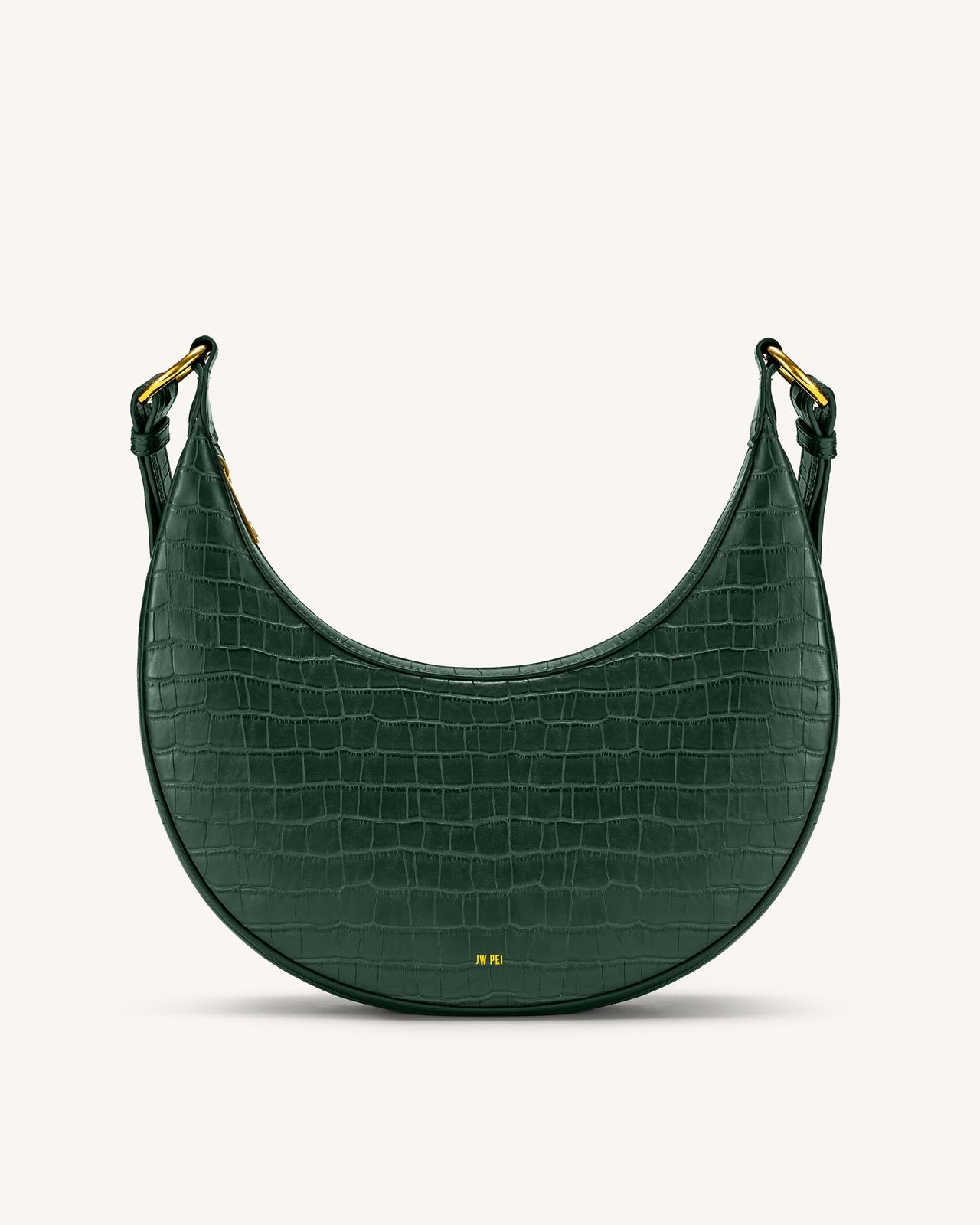 Carly Saddle Bag - Dark Green Croc - JW PEI
