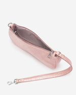 Eva Shoulder Handbag - Pink Croc