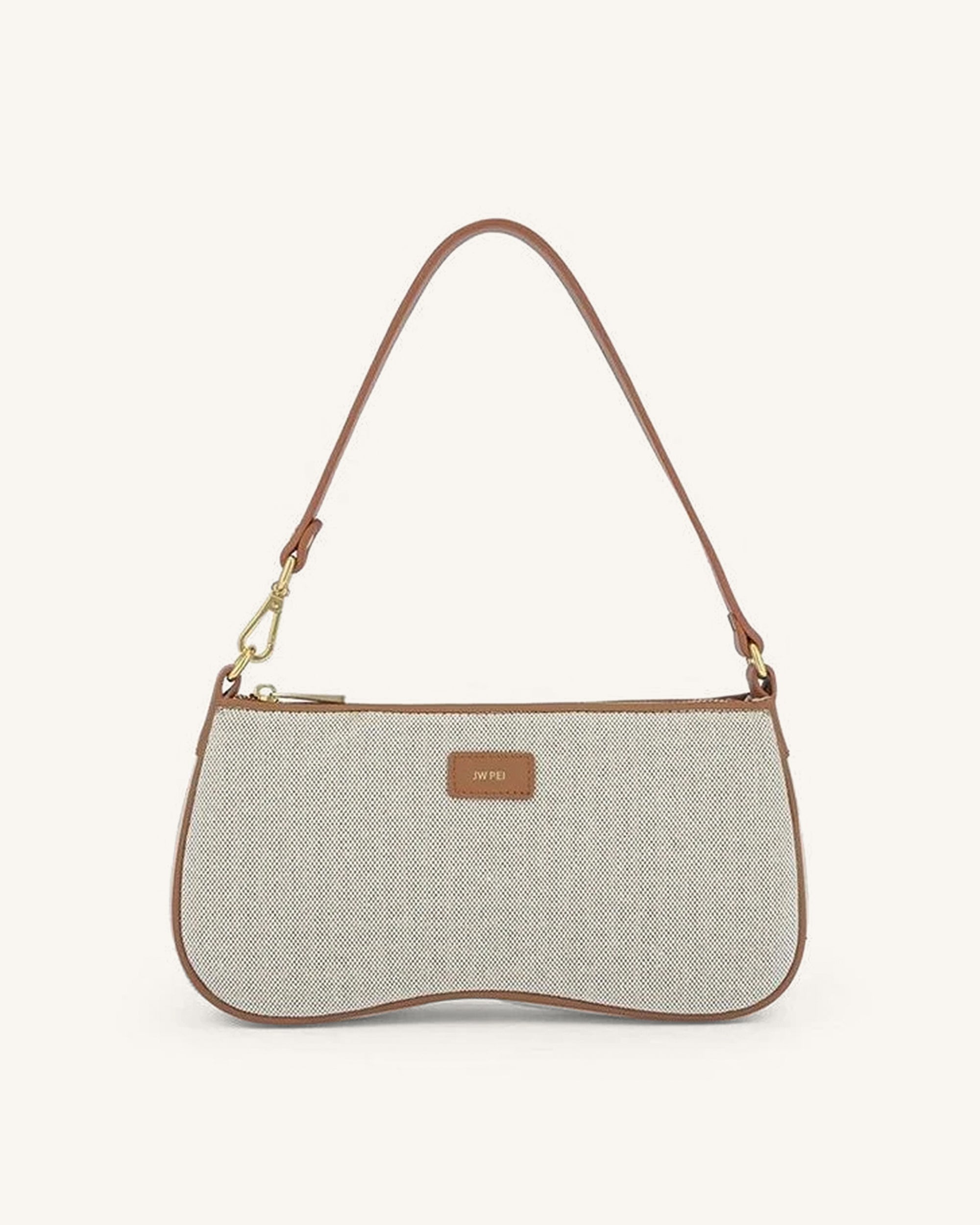 Eva Shoulder Bag - Beige Canvas - Fashion Women Vegan Bag Online Shopping - JW Pei