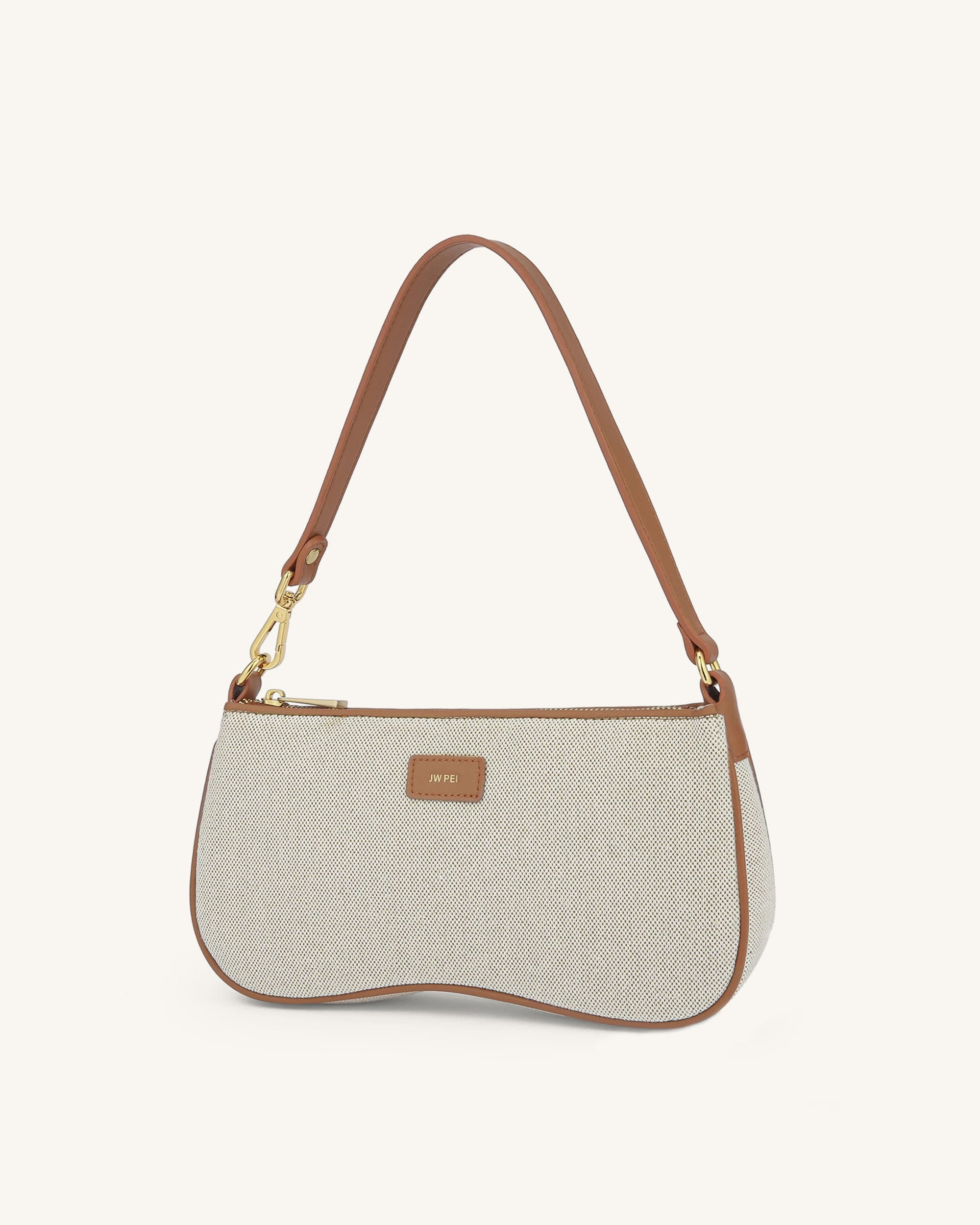 Eva Shoulder Bag - Beige Canvas - Fashion Women Vegan Bag Online Shopping - JW Pei