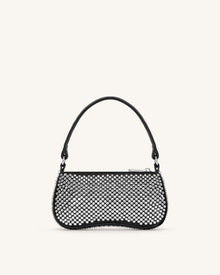 Eva Artificial Crystal Mini Shoulder Bag - Black