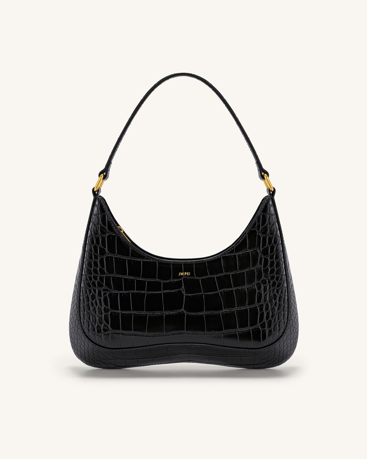 Ruby Shoulder Bag - Black Croc