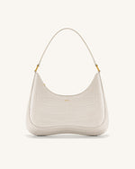 Ruby Shoulder Bag - White Croc