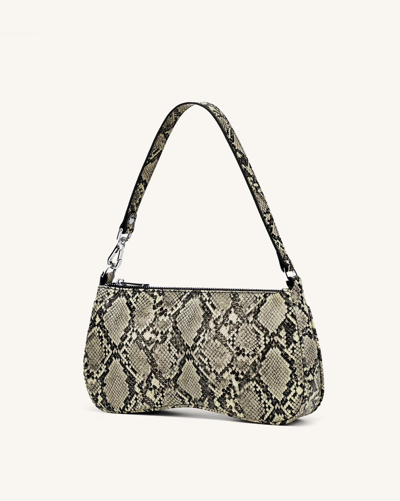 Eva Shoulder Handbag - Natural Snake Embossed