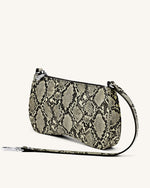 Eva Shoulder Handbag - Natural Snake Embossed