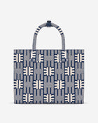 FEI Jacquard Knit Medium Tote Bag - Navy