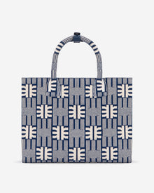 FEI Jacquard Knit Medium Tote Bag - Navy