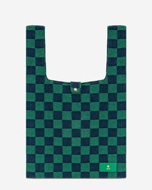 Molly Checkerboard Market Bag - Jungle Green