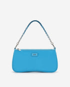 Eva Satin Gradient Chain Shoulder Bag - Lake Blue
