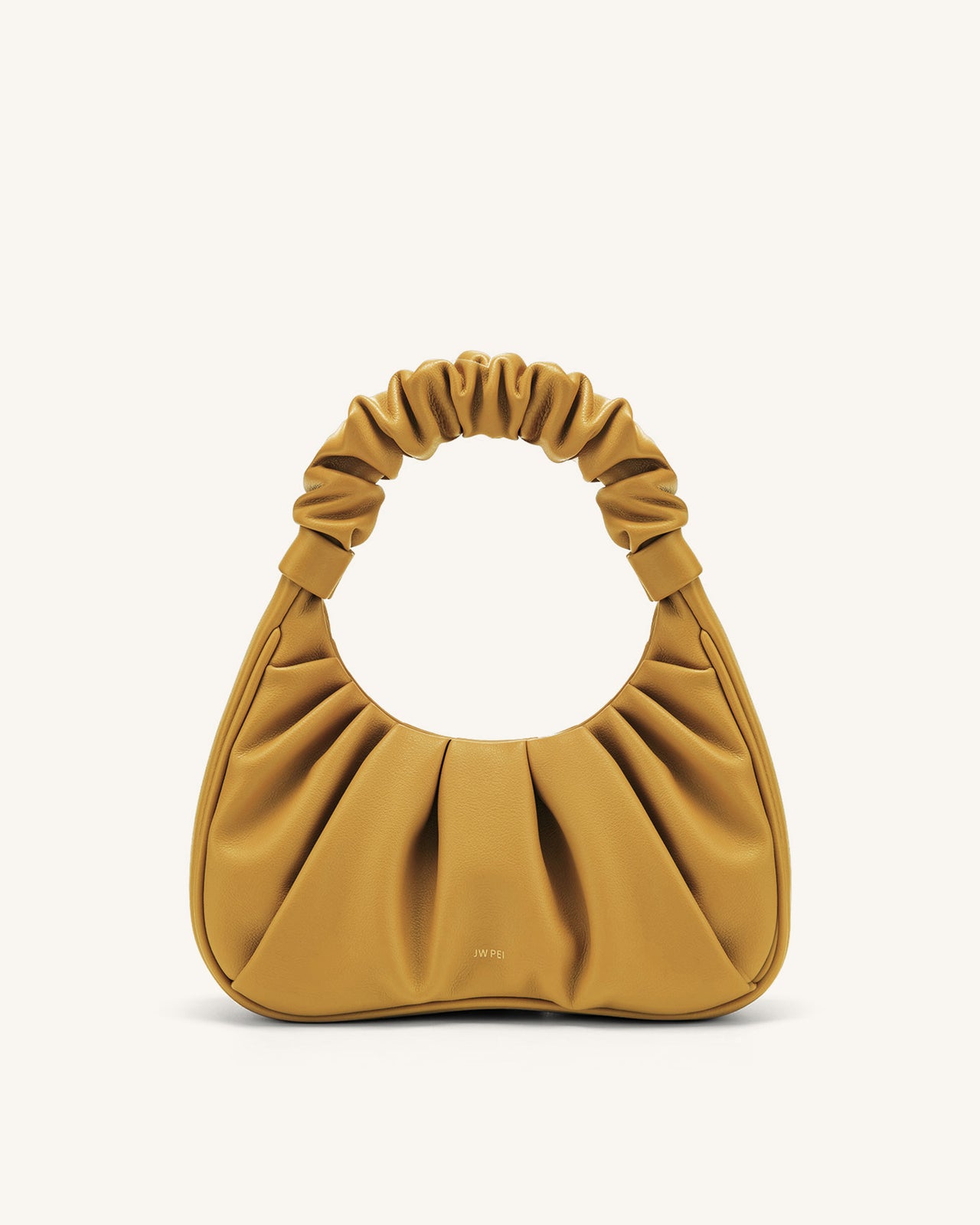 Gabbi Ruched Hobo Handbag - Beer