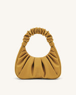 Gabbi Ruched Hobo Handbag - Beer