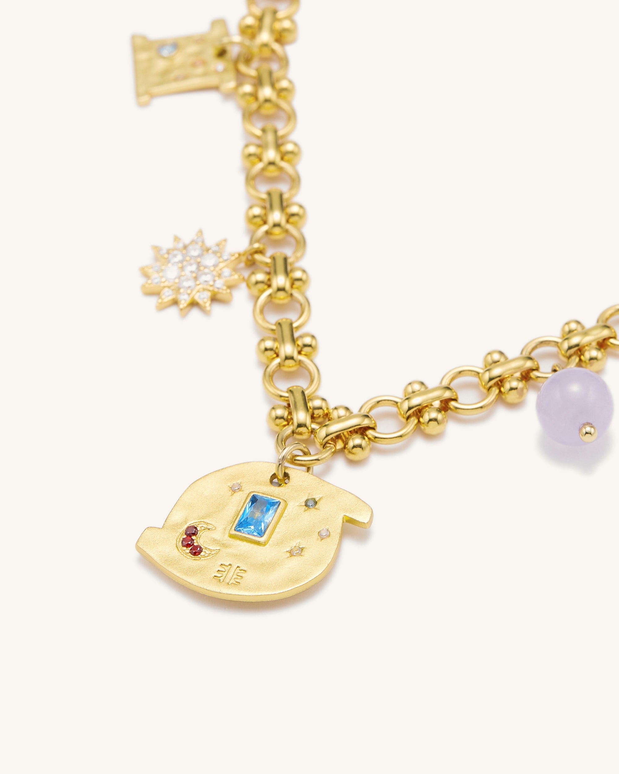 Buy Evil Eye Rose Gold Diamond Charm Magnetic Bracelet Online – The Jewelbox