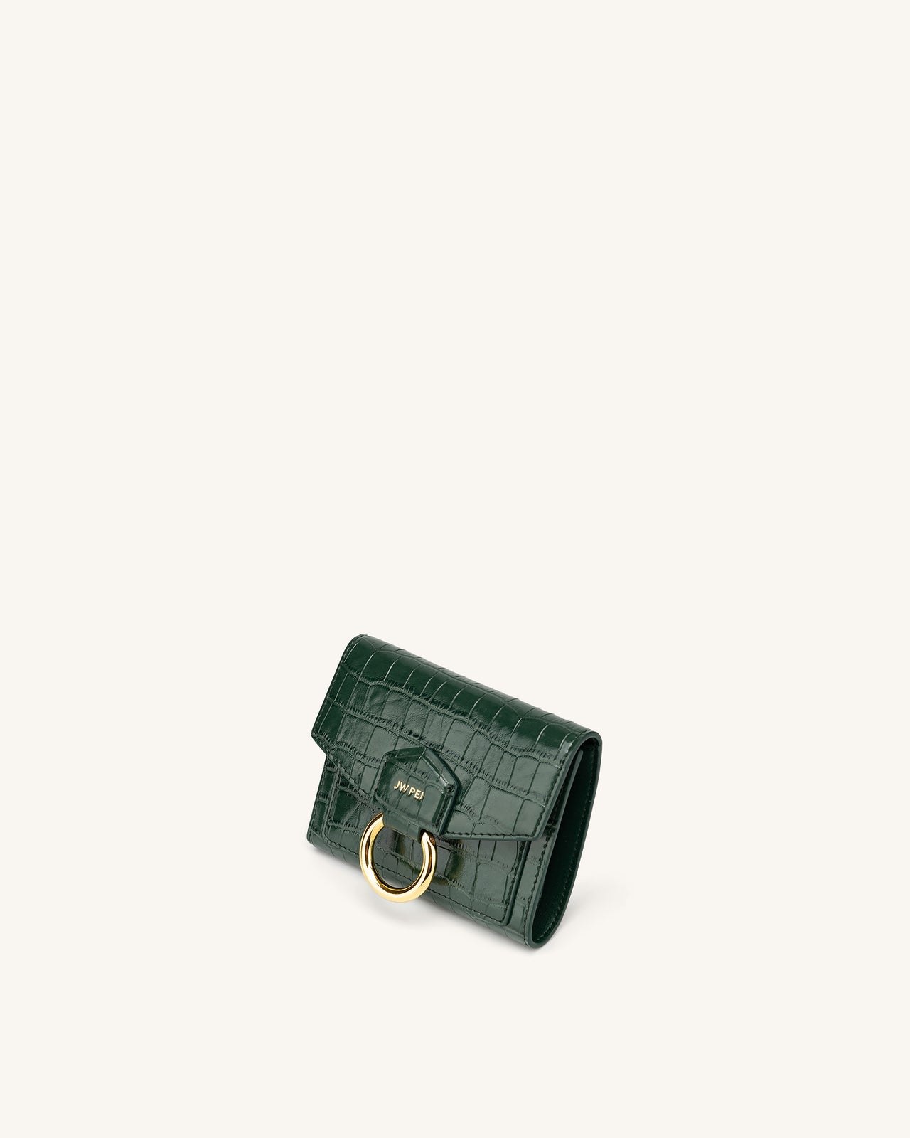 Stella Wallet - Dark Green Croc