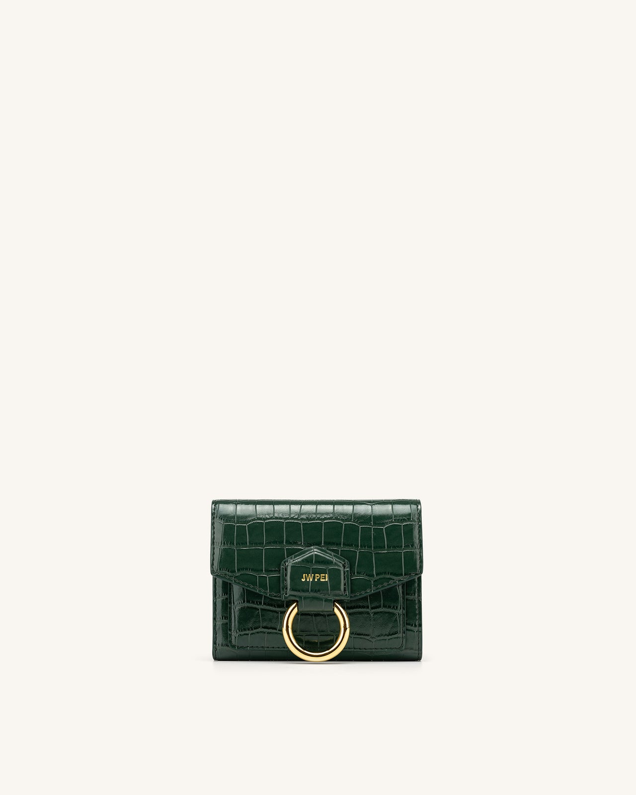 Stella Wallet - Dark Green Croc