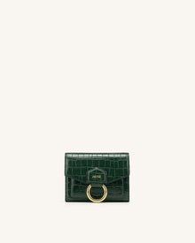 Stella Wallet - Dark Green Croc